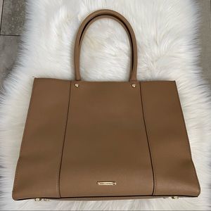 Rebecca Minkoff MAB medium leather canvas tote bag purse